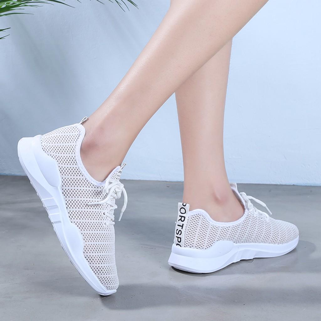 Women/'s Ladies Casual Breathable Anti-Slip Sport Walking Sneakers Soft Shoes