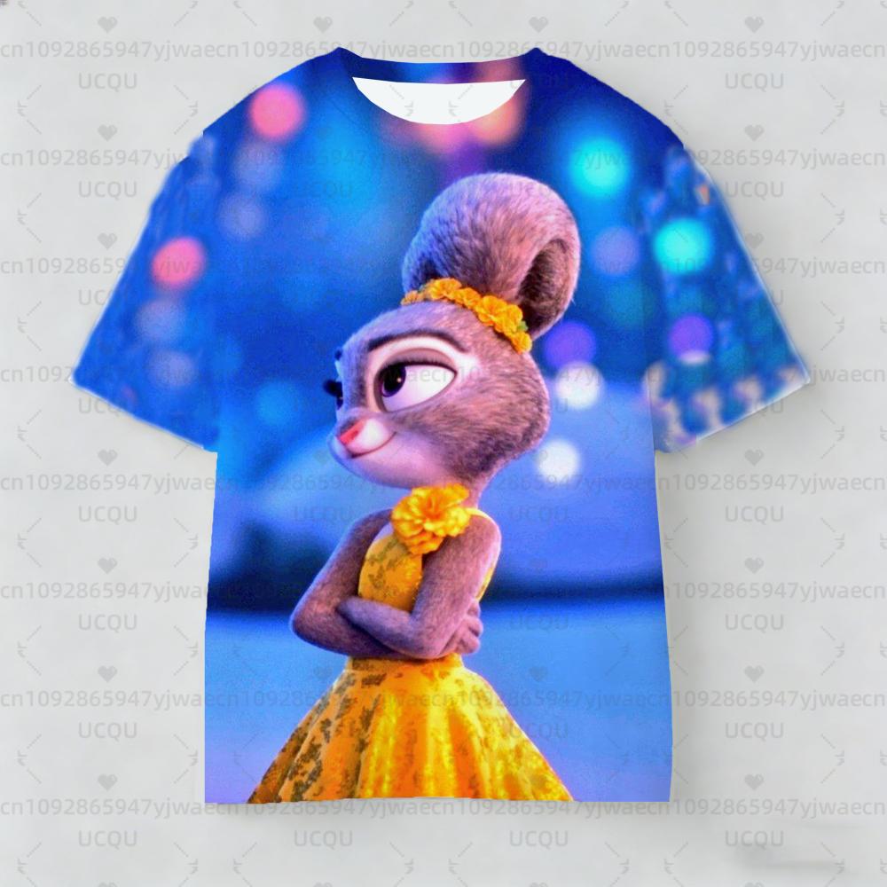 Sommer Kurzarm Nick Judy Gary Zootopia 2 Film Kinder T-Shirt Geschenk