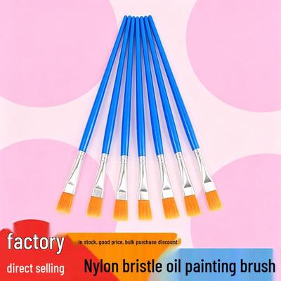 Nylon Flat Head DIY Oil Painting Brush for Plaster and Kite Art