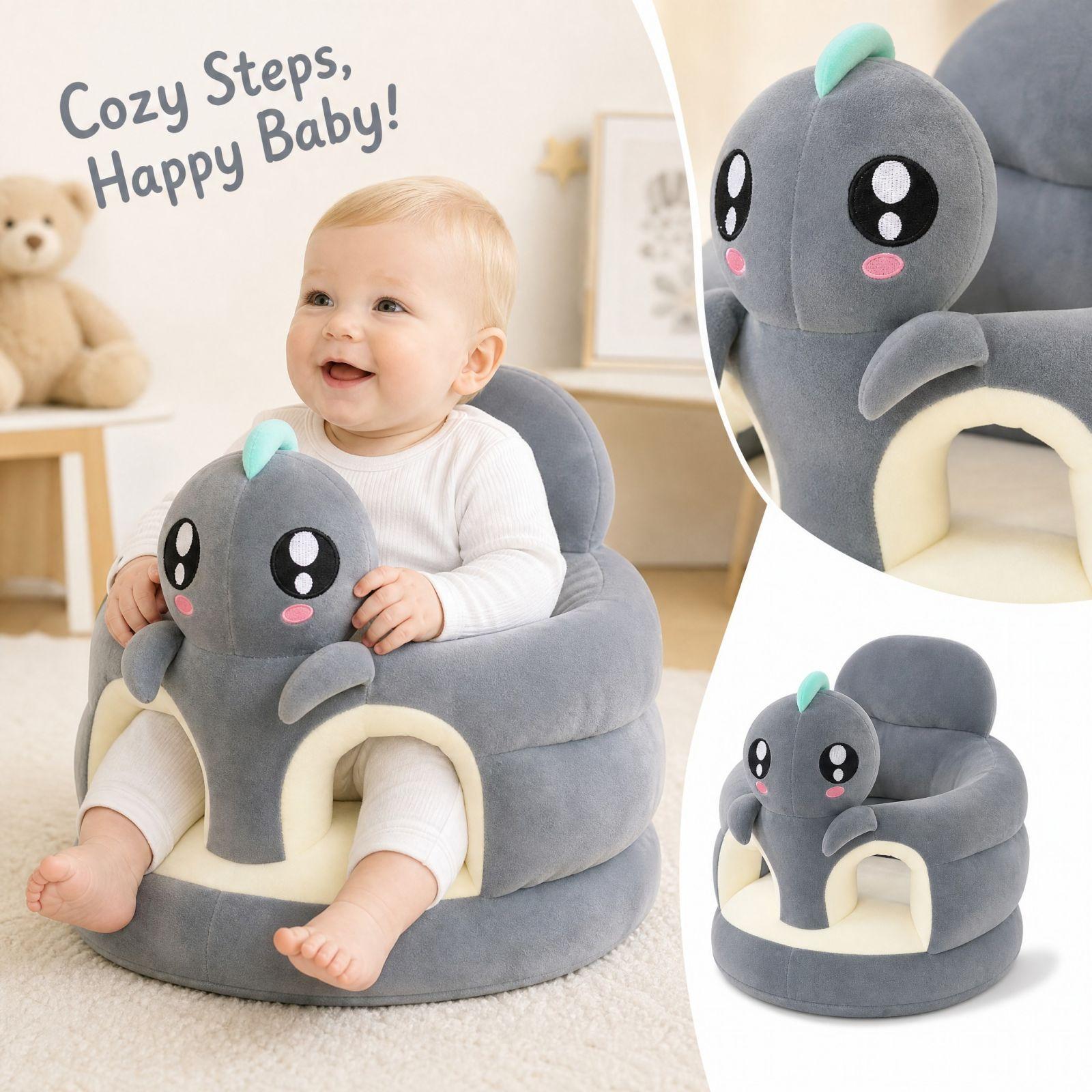 Plush Baby Floor Chair with Design