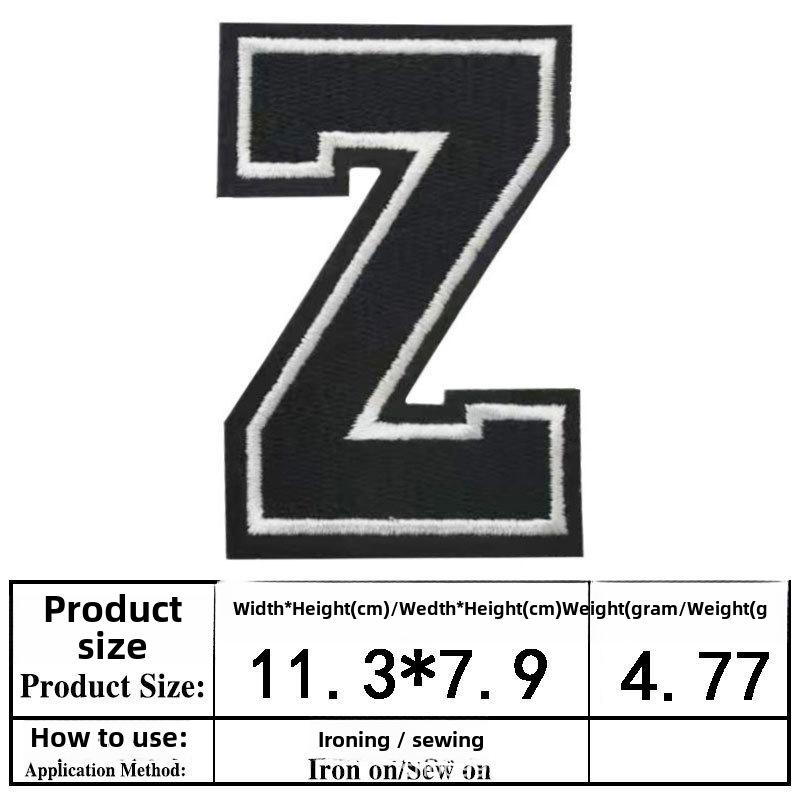 Embroidered Alphabet & Number Jersey Patch Armband Badge