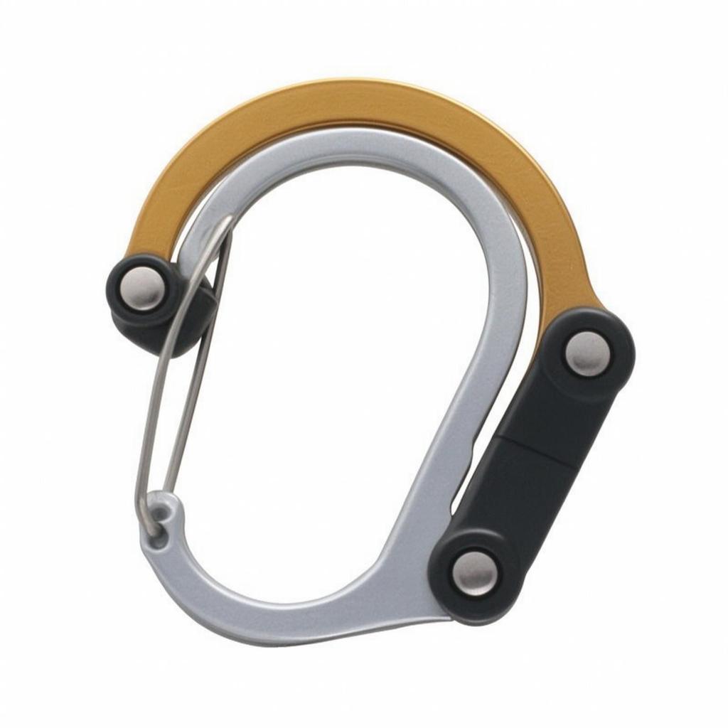 DShaped Carabiner Hook Lightweight Aluminum Alloy with SelfClosing Gate Compact Hanging