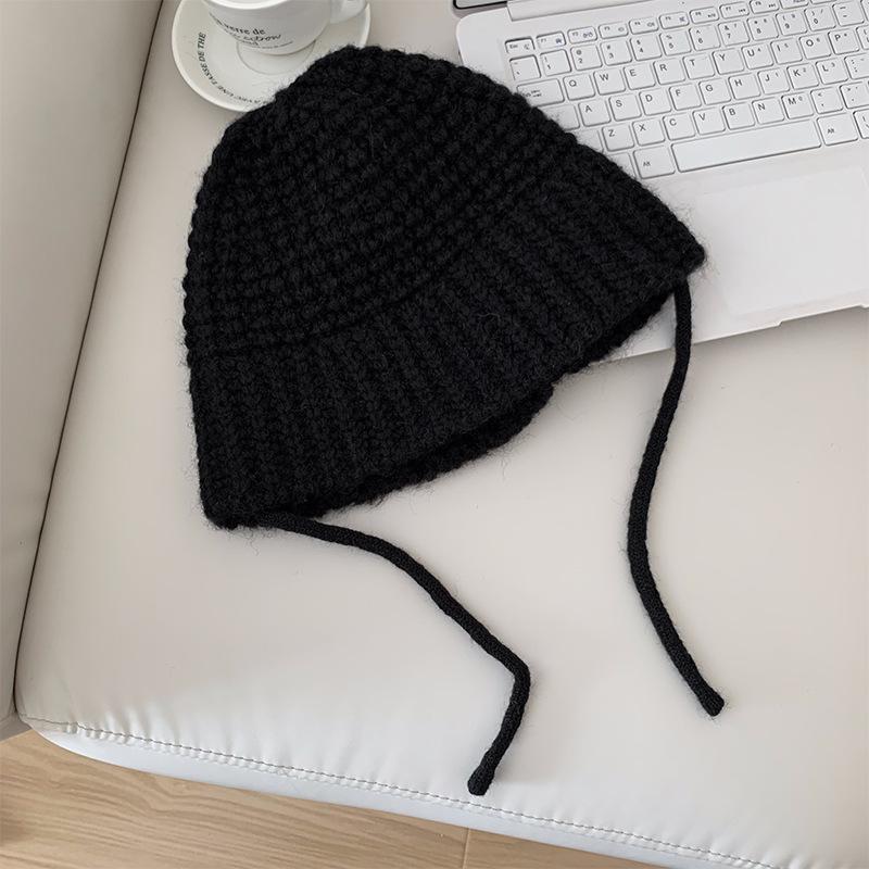 Maillard Knitted Hat Women's Autumn and Winter Large Head Circumference Korean Style Warm Woolen Hat Fisherman Hat Loose and Small Face