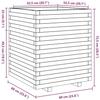VidaXL Planter White 60x60x72.5 Cm Solid Pine Wood, Outdoor Planter, Flower Box, Tomato Planter, Planter of 3282580