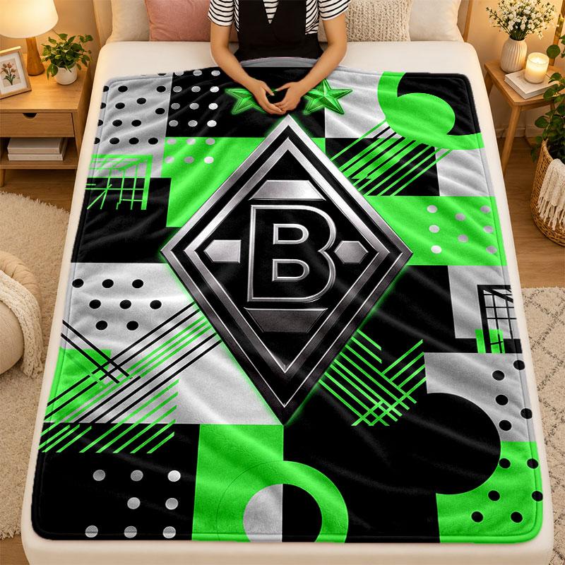 Flaneldecke Borussia Mönchengladbach Warme Weiche Decke für Innen Sofa Bett Wohnzimmergebrauch