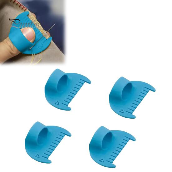 3 Pcs Thumb Sewing Template Hand Sewing Seam Guide Finger Overlock Ruler with Scale Quilting Tool for Equal Stitches DIY Embroidery Leather Crafts