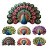 Soft Peacock Carpet Non-slip Bathroom Floor Mat Portable Blanket  for Living Room Tea Table Bedside