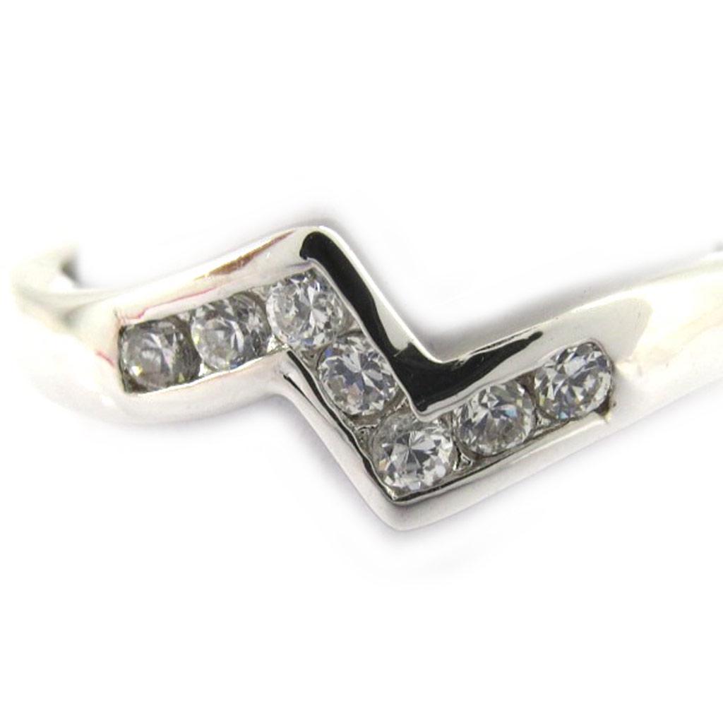 White 'Hug' Silver Ring