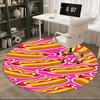 Hot Dog Pattern,Pink Background Chair mat Round Rug Office carpet, Non slip, Suitable for Living Rooms, Bedrooms Decor.1205608a