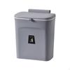 Hanging Trash Can for Kitchen, Flip Lid, Removable White 9L