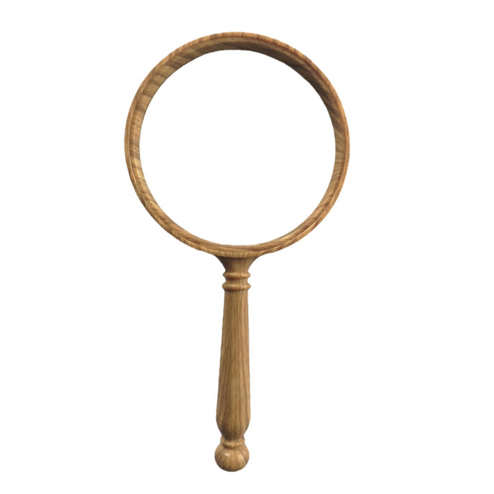 

10X Power Magnifying Glass Not Distortion Lens Comfortable Wood Grains Handle Easy to Carry Glass Ideal Gift For Elderly 80MM