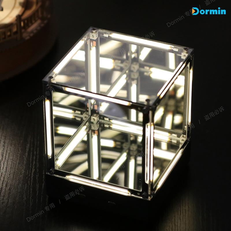 Dormin 4D Space Hypercube Night Light, Creative Atmosphere Lamp, Esports Room Cube Blind Box Figurine, Desk Decorator