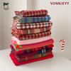 New Christmas red scarf women's winter Christmas with warm knitted shawl soft waxy atmosphere scarf