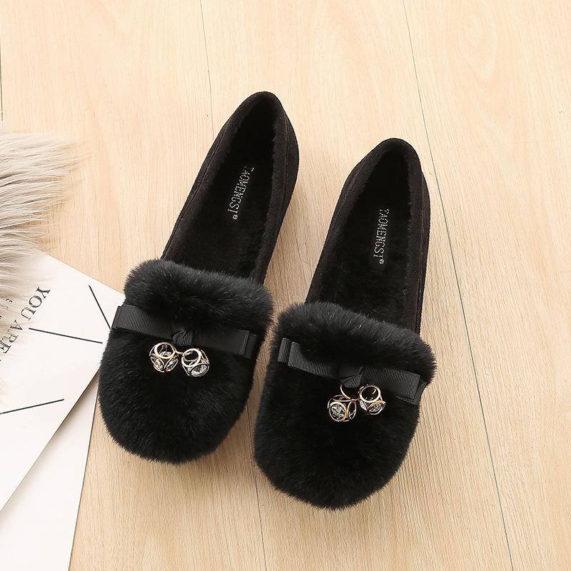 T31 Boty Mao Mao dámské zimní nošení 2025 podzim sametové bavlněné boty s plochou podrážkou těhotenské ženy boty typu bean