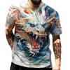 Dragon Series 3D Printed Men's Casual Short Sleeved T-shirt Men's T-shirt