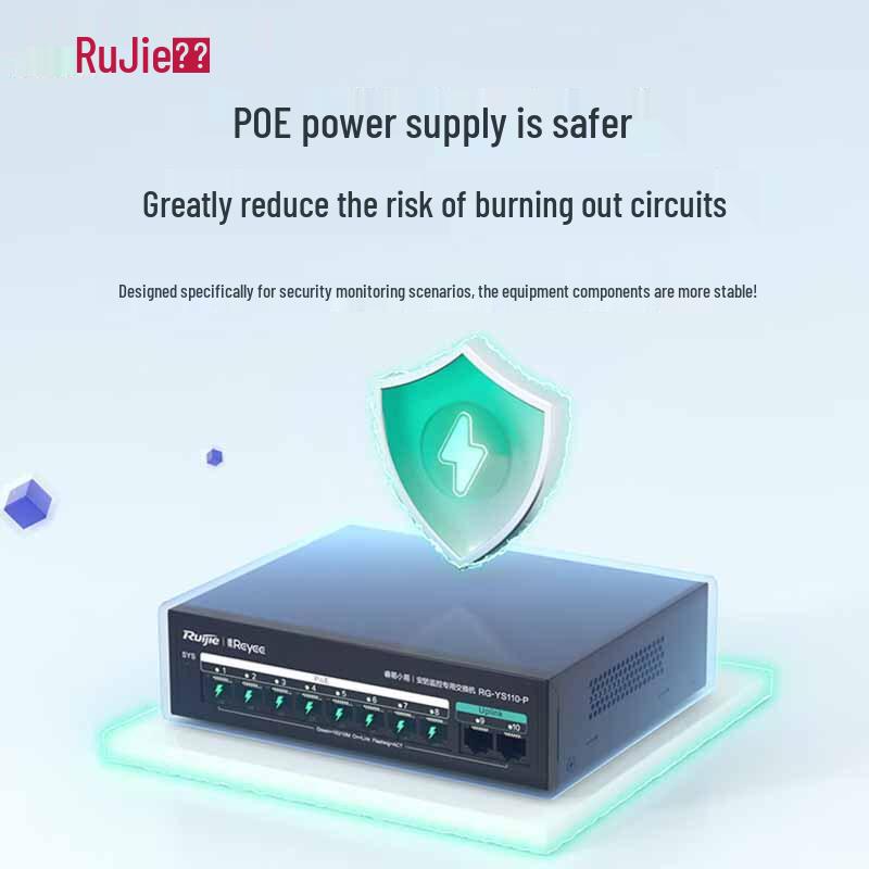 Ruijie RG-YS110-P 10-Port Fast Ethernet Unmanaged PoE Switch
