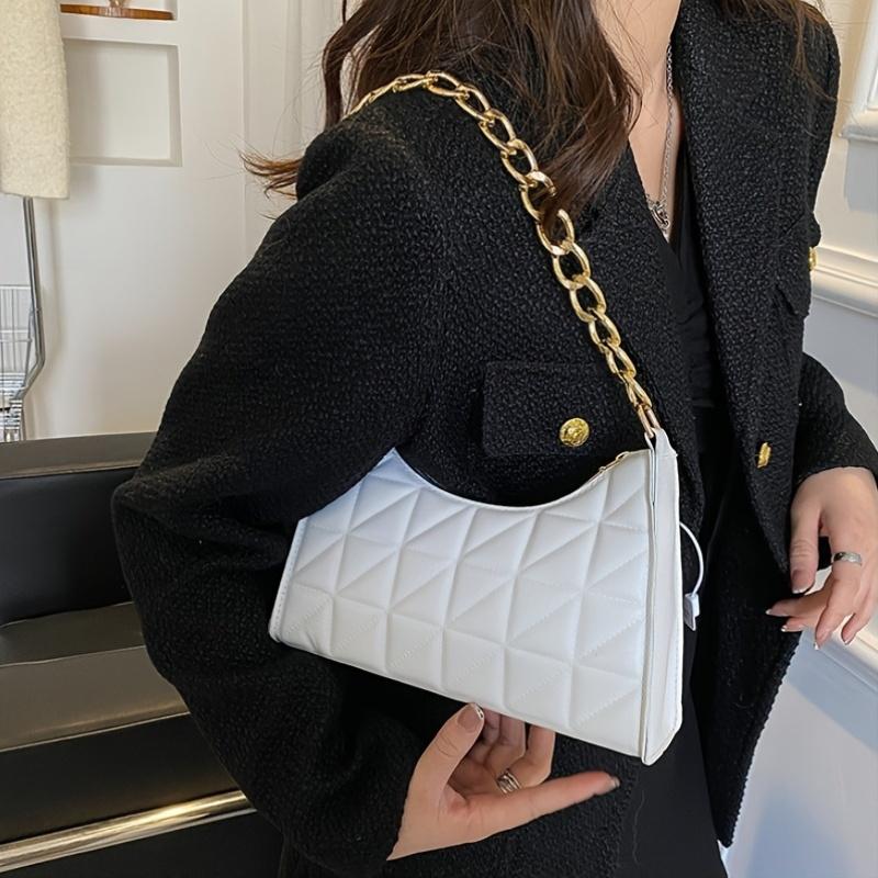 Ladies' Handbags, Fashionable Diamond Quilted Design, Perfect for Daily Commutes, Dates, Chic And Minimalist Shoulder Bag
