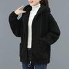 Women Zip-up Hoodie Warm Cozy Women's Winter Hoodie with Fleece Lining Drawstring Hood Zipper Closure Windproof for Cold