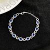 BELLA BOX Exquisite Luxury Handmade Oval Multi-color Zircon Bracelet Suitable For Women's Daily Party Fashion Jewelry