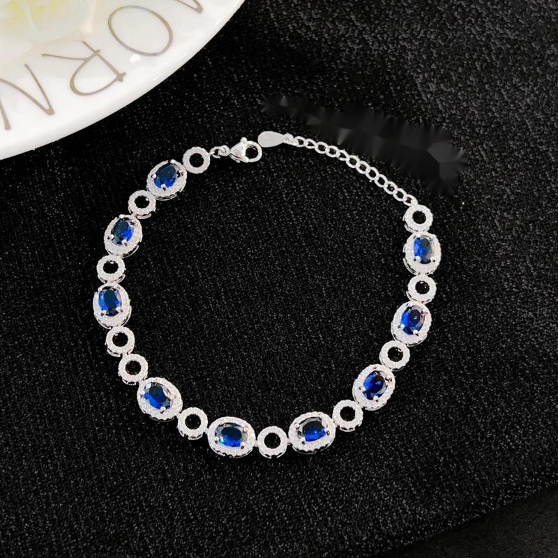 BELLA BOX Exquisite Luxury Handmade Oval Multi-color Zircon Bracelet Suitable For Women's Daily Party Fashion Jewelry