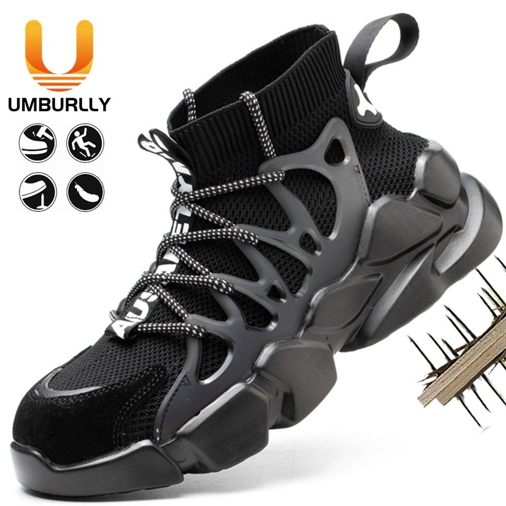 Anbaili Socks, Shoes, Labor Insurance Shoes, Smash-proof and Puncture-proof Wear, Lightweight and Breathable Fly-woven Safety Shoes, Men's Work Shoes