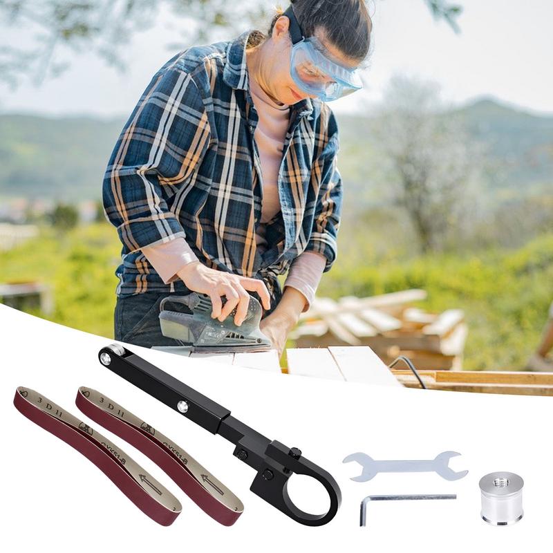 Belt Sander Adapter Modified Sand Belt Machine Pipe Belt Sander Attachment Polishing Adapter Angle Grinder Belt Sander