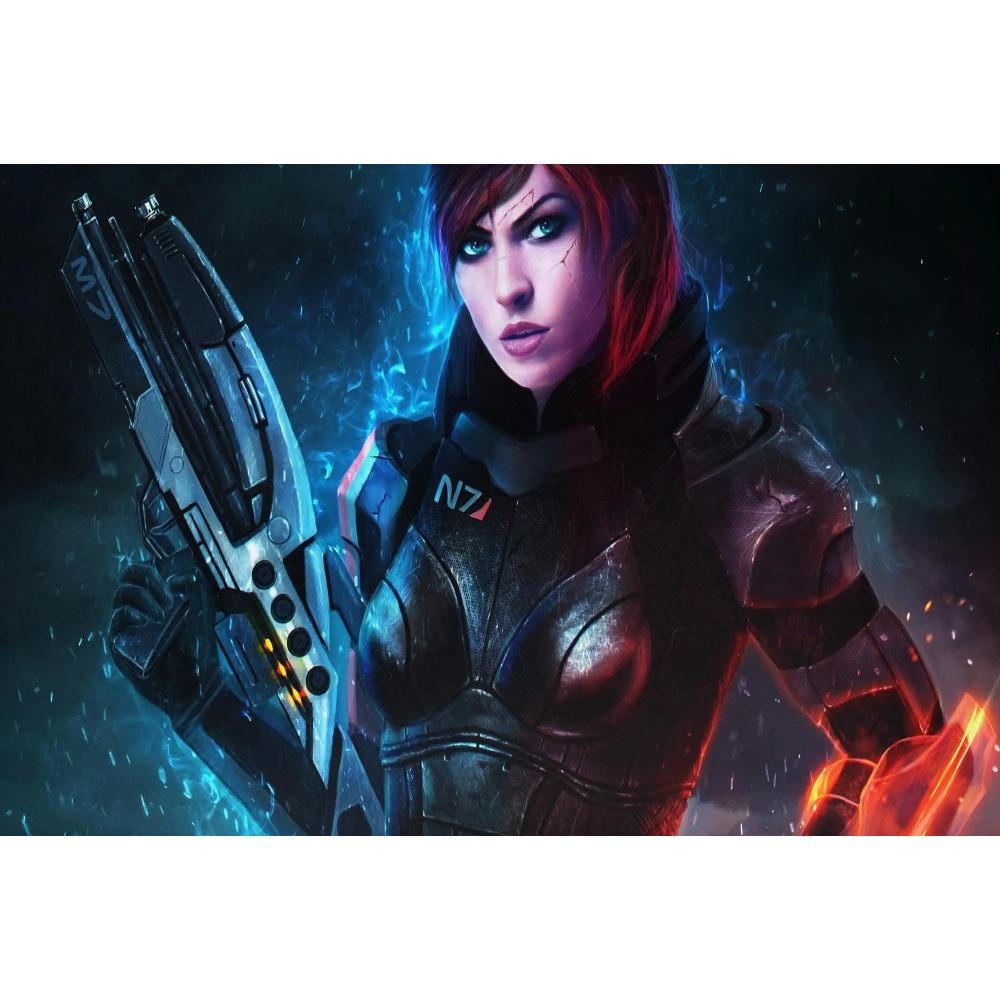 Hett Action Skjutspel Mass Effect Affisch Science Fiction Rymd Prints Canvasmålning Väggkonst Bild Hem Vardagsrum Dekoration