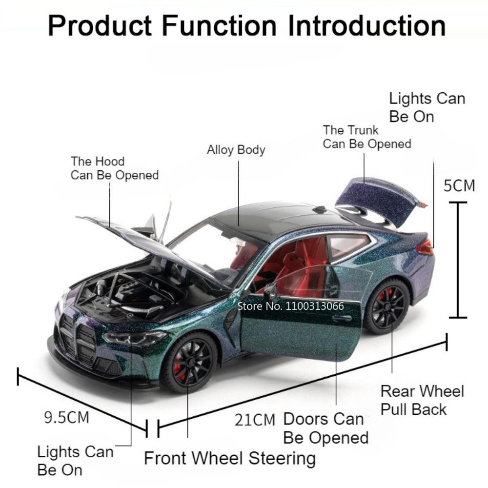 1:24 5 Series 530Li M4 Model Toys Cars Alloy Diecast Wheel Pull Back Miniature Car Doors Opened Vehicle Perfect Gifts for Kids