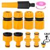 10pcs Hose Quick Connectors Set 1/4 Inch Faucet Adapter for Garden Irrigation Threaded Water Tap Connector Tool