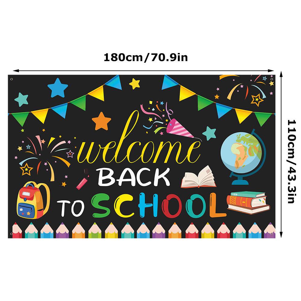 QZBBJ207-218 Classroom Welcome Banner Back To School Decorations - Motivational Background Banner for  Bulletin Board Wall Decor