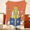 Craft I-icocrafts Throw Flannel Throw Blanket, Lightweight Cozy, Durable Washable Cute Cool