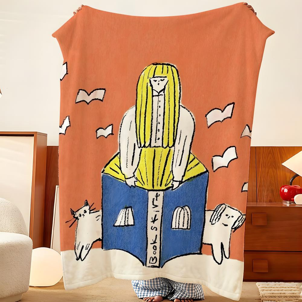 Craft I-icocrafts Throw Flannel Throw Blanket, Lightweight Cozy, Durable Washable Cute Cool
