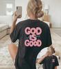 GOD IS GOOD Print T-shirt Women Casual Loose Streetwear Daily Wear Christian Faith Letter Graphic Short Sleeve Tops Lady's Tops