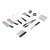 12Pcs Stainless Steel Grilling Kit Food Grade Material Heat Resistant BBQ Grill Tool Set with for