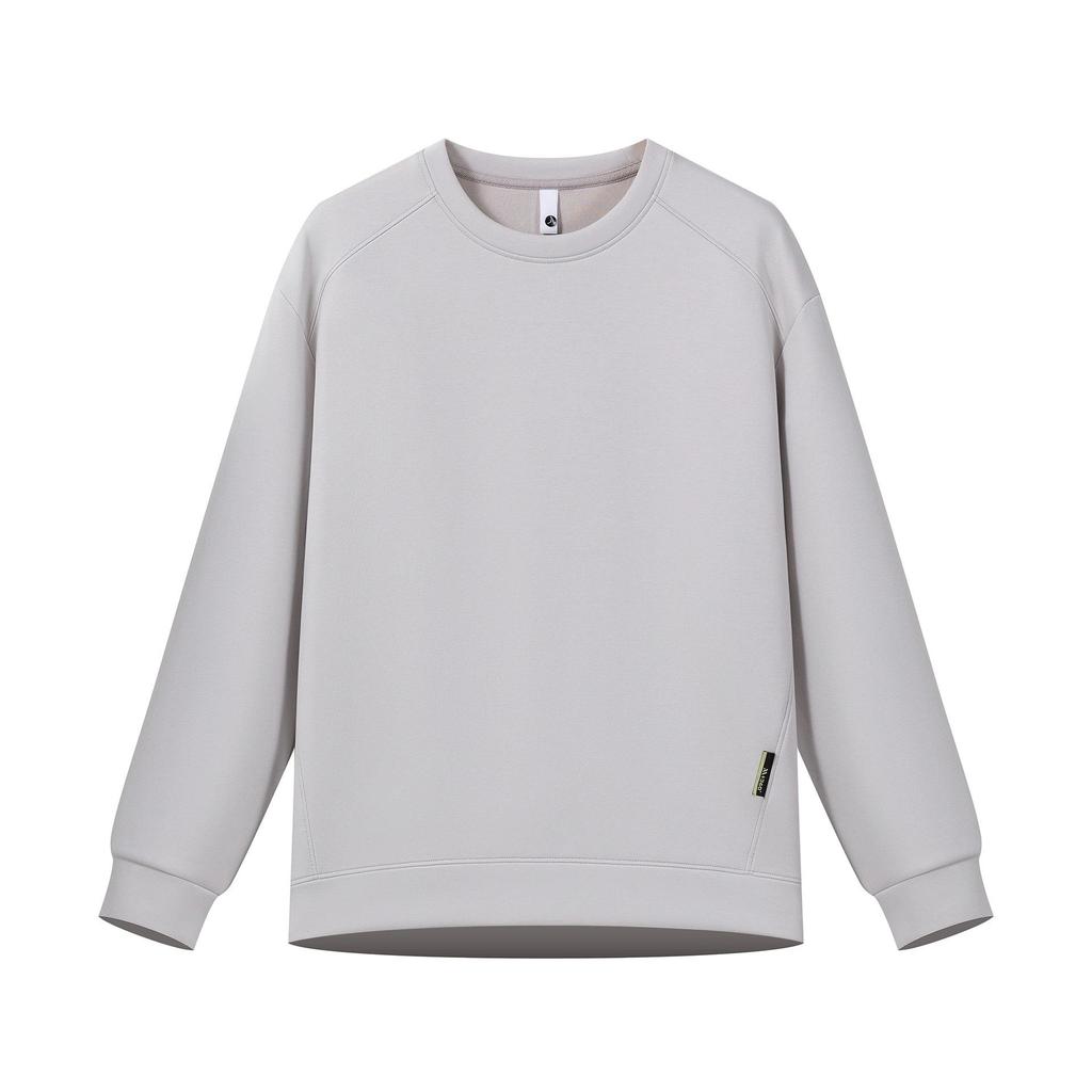 Men's Raglan Hoodie: Casual Round Neck, Long Sleeve, Plus Velvet, Thickened Base Layer for Spring, Autumn, and Winter.