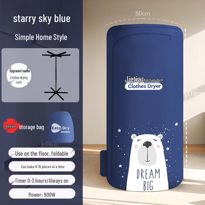 Compact Folding Clothes Dryer for Dorms and Babies