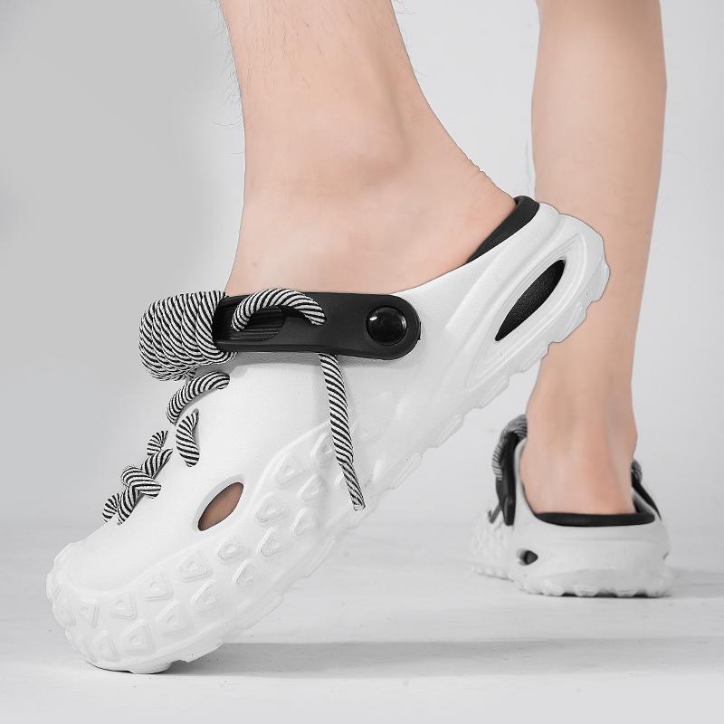 Fashion NEW 2025 Summer Thick Bottom Fashion Sandals Men Woman Casual Beach Shoes Hollow-Out Outdoor Slippers Cave Garden Shoes