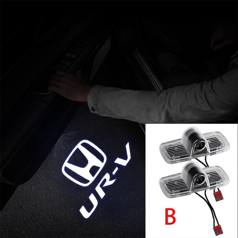 

2pcs Car Door logo Projector Lamps Welcome Light For Honda Accord ELYSION Crosstour SPIRIOR CIVIC MUGEN POWER UR-V Accessories