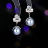 10mm White Simulated Pearl Pendant Ladies Luxury Earrings Exquisite  New Earrings Wedding Jewelry Gifts