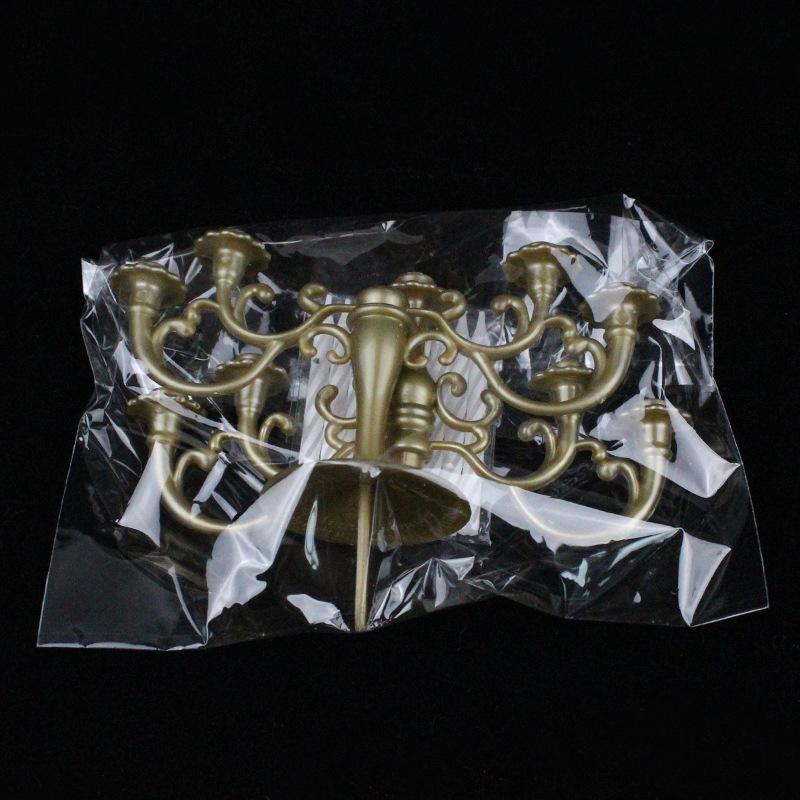 Candle Holder Baked European Romantic Retro Golden Plastic Creative Thread Candle Holder Cake Decoration Ornaments