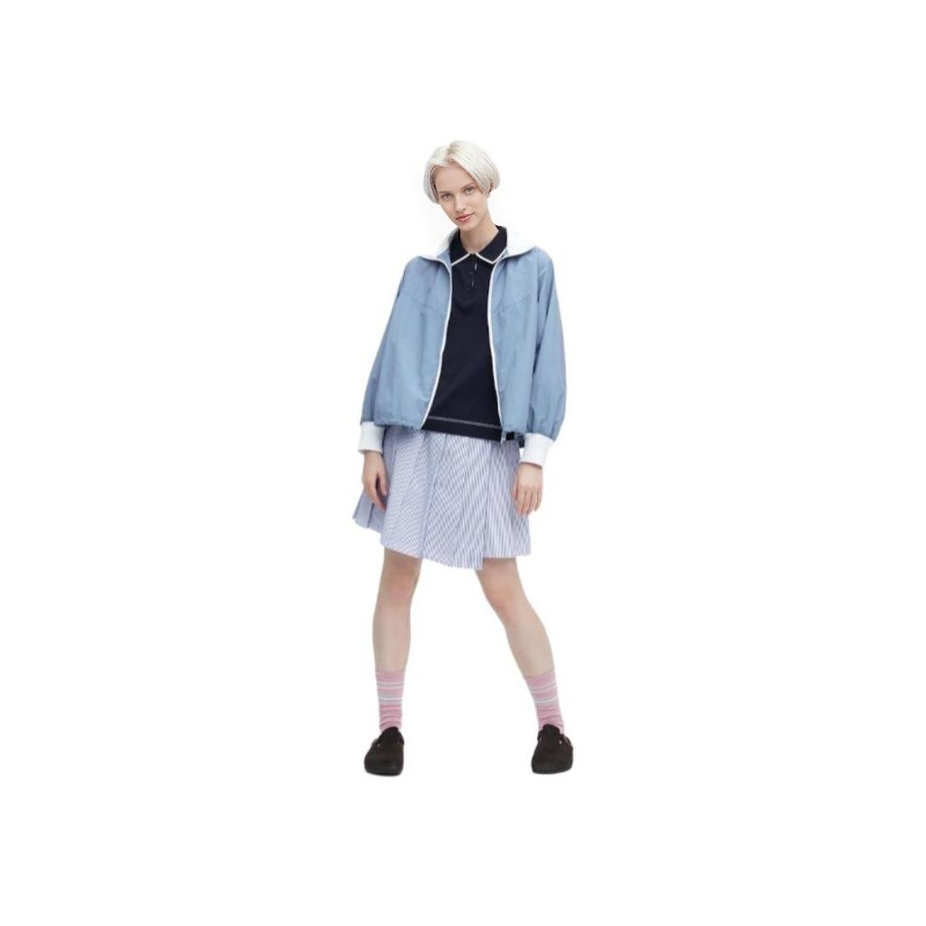 Uniqlo X JW Anderson Collaboration SS23 Spring Summer Series Casual Loose Color Block Design Sports Ribbed Long Sleeve Jacket Women jackets 458639-61