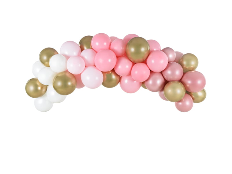 Partydeco Girlanda Balonowa Rozowa 200Cm 1 Op 60 Szt