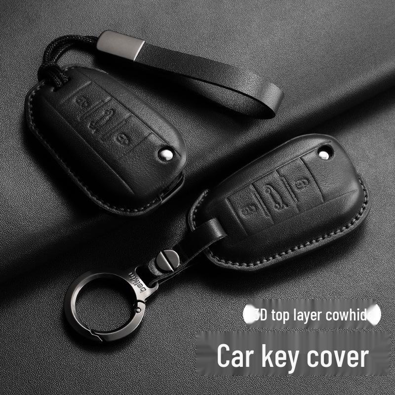 Echte Leder Autoschlüsselhülle für Citroen C3 Picasso/C5