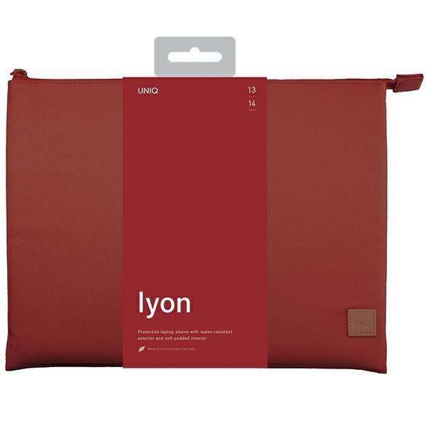 Uniq Etui Lyon Laptop Sleeve 14Czerwony/Brick Red Waterproof Rpet