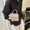 Chic Korean Style Chain Small Square Bag For Fall Trendy Casual Crossbody Handbag