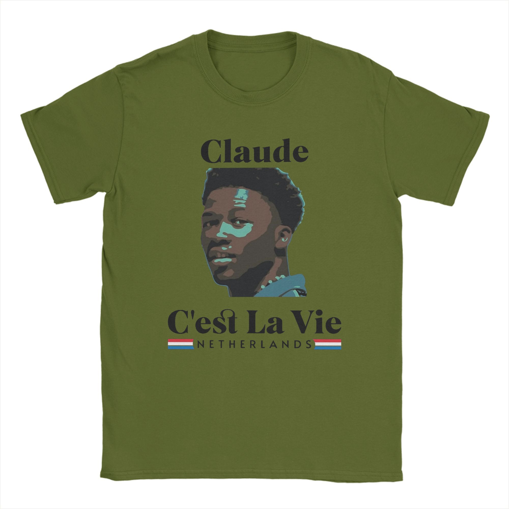 

Netherlands claude eurovisions 2025 T-Shirt Men 100% Cotton Tee Shirt Round Collar Short Sleeve T Shirts Plus Size Clothing 4XL