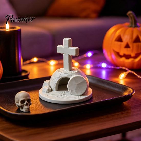 Modern Religious Home Accents 3D Printed Empty Tomb Easter Statue, Resurrection Scene Figurine for Commemorative Statuette Decor, Memorial Ornament