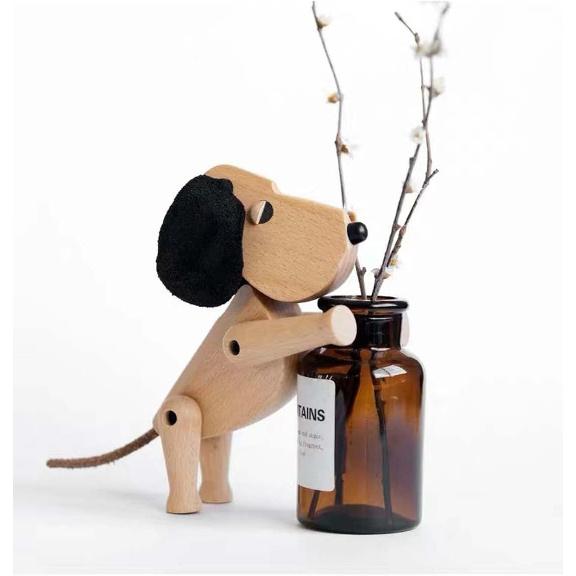 

Ручная работа Креативная Деревянная Собака Уникальный Подарок для Любителя Собак, Деревянная Статуэтка Резьба Человек и Собака, Деревянная Скульптура Собаки Домашний Офис Настольная Фигурка Резная