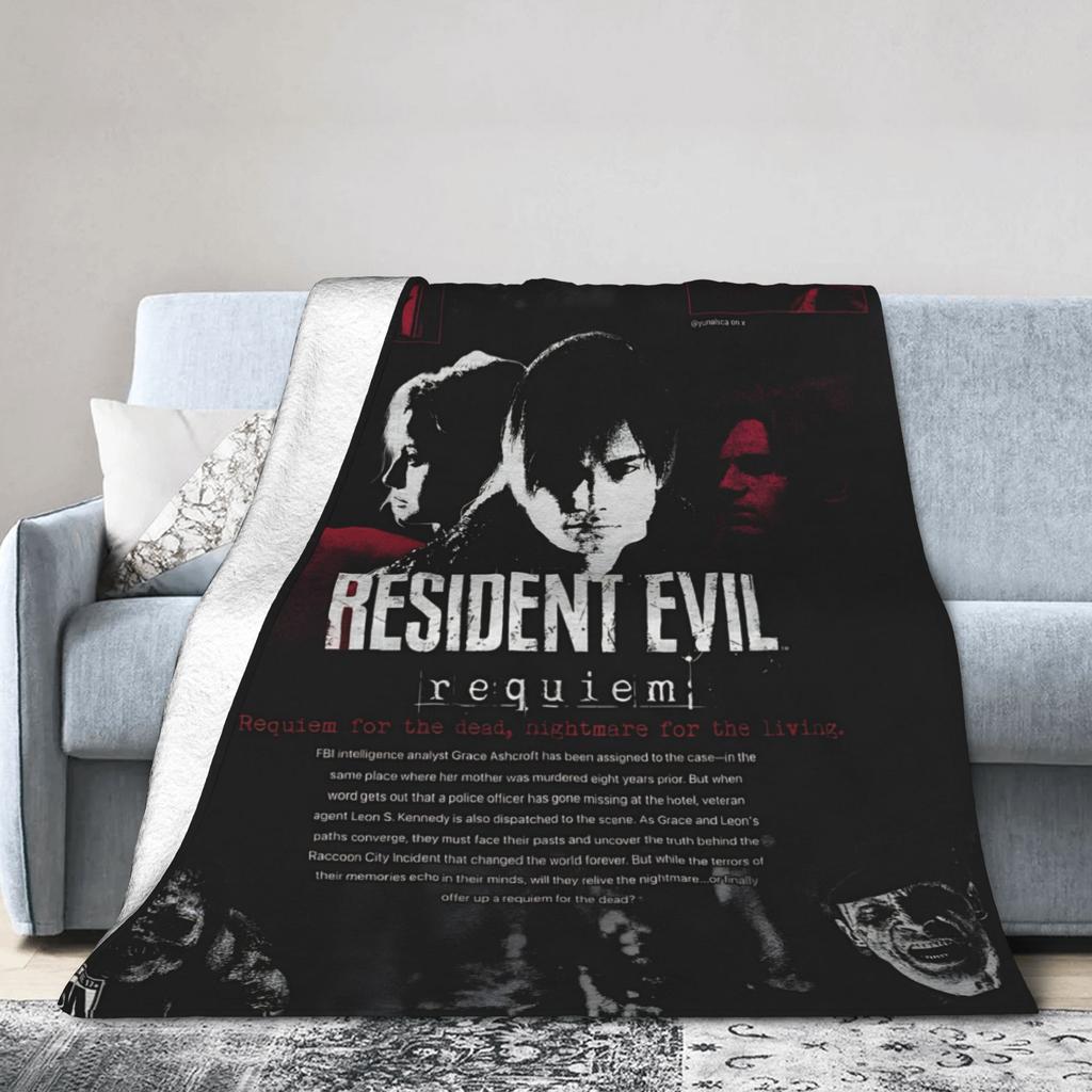 Residents Evils 9 Print Blanket For Men Women Super Soft Cozy Games Throw Blankets for Living Room 50x60 Inches Multiple Sizes