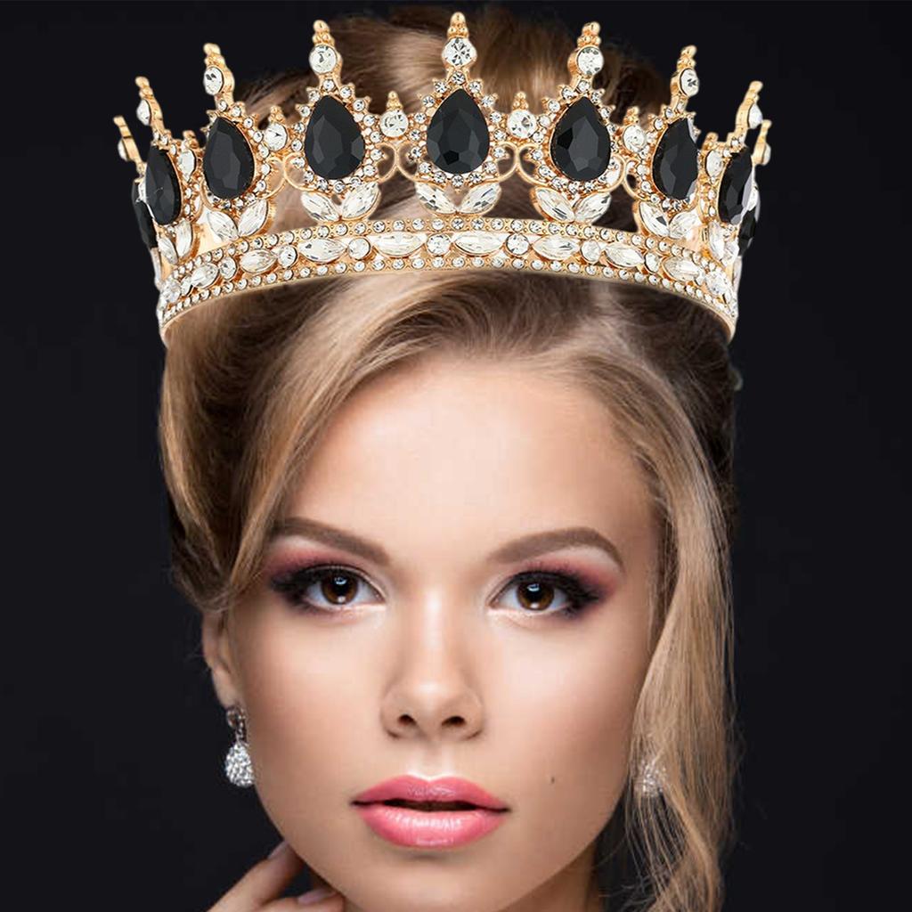 Women's Crown Adults Sparkling Headband Alloy Rhinestones Costume Hairpieces for Weddings Birthdays Proms and Pageants